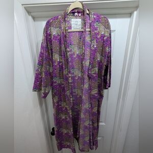 Printfresh Purple Leopard Print Robe